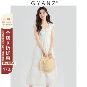 高妍知法式初恋白色连衣裙女夏季2024新款适合小个子的穿搭长裙子