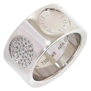 二手 真品 路易威登 lv 钻石 18k白金 约15克 49号(10号) 戒指