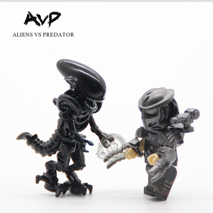 异形大战铁血战士 avp 经典电影系列铁血战士 异形 拼装积木人仔
