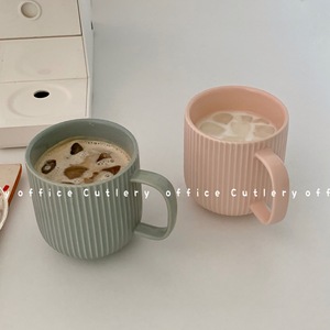 Cutlery丨颜色超好看莫兰迪色系粉绿陶瓷早餐咖啡果汁马克杯350ML