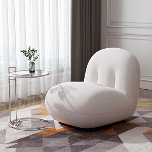 懒人沙发椅单人客厅阳台创意网红休闲小白胖轻奢羊羔绒卧室小沙发