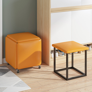 网红魔方组合凳子家用可叠放沙发小矮凳客厅茶几多功能收纳板凳