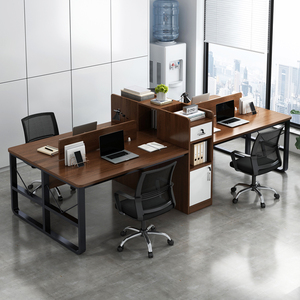 办公桌椅组合办公室员工位电脑桌四人位简约现代屏风卡位职员桌子