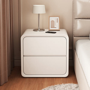 实木床头柜简约现代迷你新款创意卧室家用简易轻奢奶油风小型柜子