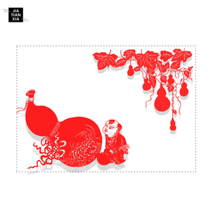 悬壶济世剪纸艺术作品裱框画芯纯手工成品镂空