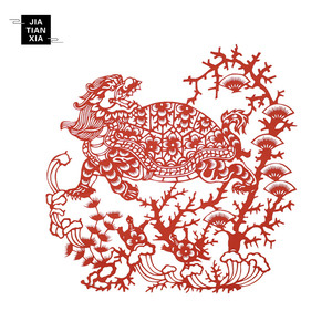 九龙之子成品纯手工剪纸画刻纸手工艺中国特色礼品送老外出国礼品