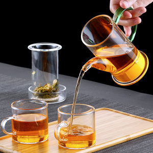 玉兰香加厚玻璃红茶专用泡茶器绿茶杯过滤茶壶家用办公室功夫茶具
