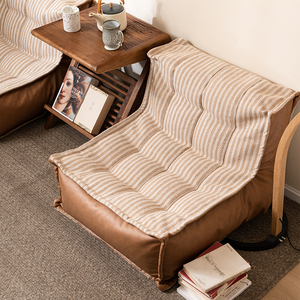 00衫衫不迟ss淘宝现代轻奢短毛绒坐垫毛毛虫懒人沙发垫盖布椅子垫