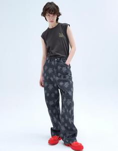 BOURIE正品代购 韩国设计师品牌23春夏复古星星印花牛仔裤