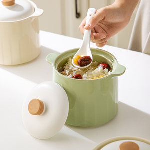 新品陶瓷炖盅带盖隔水炖家用煲汤炖汤盅汤煲炖罐炖燕窝瓦罐煨汤甜