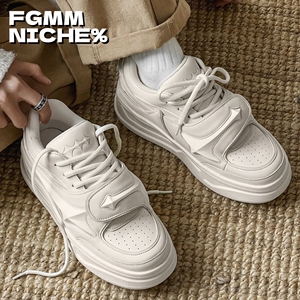 FGMM魔术贴四芒星板鞋2024夏季新款小白鞋男女款增高厚底小众男鞋