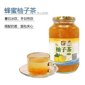韩国进口金香蜂蜜柚子茶 柚子蜜酱柚子果肉红枣茶芦荟茶生姜茶1kg