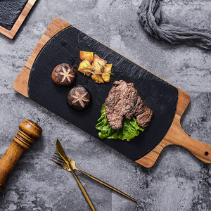 牛排餐盘长方形日式牛排盘西餐盘早餐盘木质盘子方盘创意托盘木盘