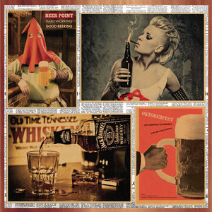 酒吧复古海报 ktv啤酒饮料个性创意牛皮纸装饰墙画壁画215