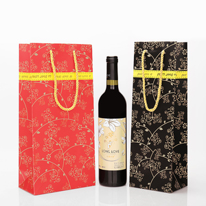 加厚藤条红酒袋礼品包装袋子单双支葡萄酒手提袋纸袋红酒包装礼盒