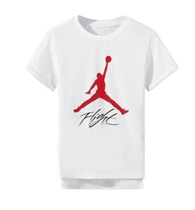 airjordan乔丹 男女童春夏款纯棉个性字母短袖t恤92322st224纯色