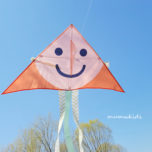 橘子汽水韩国户外微风易飞儿童风筝亲子户外运动可爱笑脸表情图案