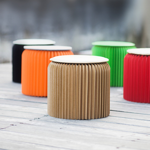 小凳子折叠便携式 十八纸凳家用省空间超轻收缩 纸凳子伸缩风琴凳