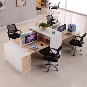 简约现代办公家具桌椅组合办工作桌员工桌职员桌公司办公室桌板式