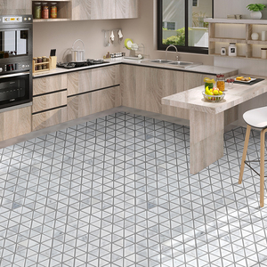 三角形马赛克瓷砖北欧厨房卫生间全瓷墙砖黑白色全瓷通体地砖0人付款