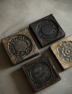 汉砖清代老砖干炮台茶盘中式茶台壶承盆垫杯托装饰摆件一物多用