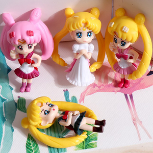 美女q版美少女战士奶油胶手机壳钥匙扣挂件自制手工diy配件材料