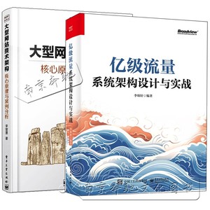 2册 亿级流量系统架构设计与实战 李琛轩+大型网站技术架构 核心原理与案例分析 网站建设网站设计制作书籍计算机网站技术网站架构