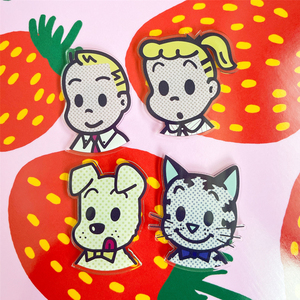 【4个包邮】现货 原田治小女孩 冰箱贴 亚克力装饰 osamu goods