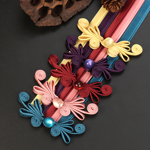 盘扣扣子四轮蝴蝶圆珠扣古装汉服旗袍纽扣民族风服装手工编织配件