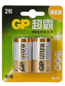 GP超霸2号碱性电池 14AU-2IL2 手电筒用 12元/卡 超强电力