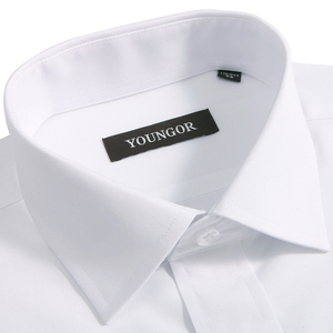 雅戈尔长袖衬衫男商务休闲中年男士免烫职业正装白色衬衣19001BBA