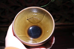 建阳建盏赵雄玉叶盏铁胎天然原矿釉主人杯功夫茶杯名家盏品茗杯