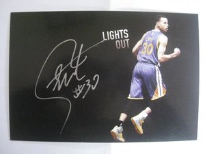 库里 水花兄弟 NBA 勇士 亲笔签名卡 包邮