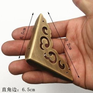 包角铜护角包边纯铜三面家具配件樟木箱子仿古铜中式角花