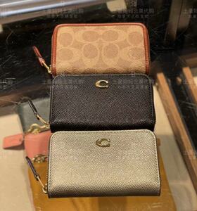 加拿大直邮 coach蔻驰 10月新款小号拉链卡包 零钱包