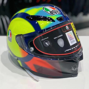 agv pista gp rr 水彩日月罗拉罗西退役限量版摩托碳纤维通勤头盔