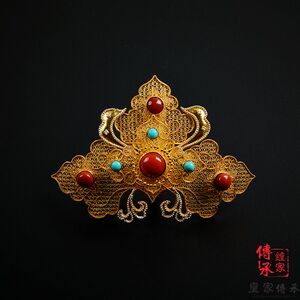 唐,宜春花钿,金银交错原创汉服头饰唐制头饰诃子裙发簪