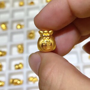 同款货源纯银世家银坊淘宝老凤祥黄金项链纯金福袋小算盘999足金