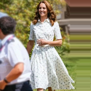 欧洲站2021年夏季明星凯特王妃同款气质女装简约时尚衬衫连衣裙女