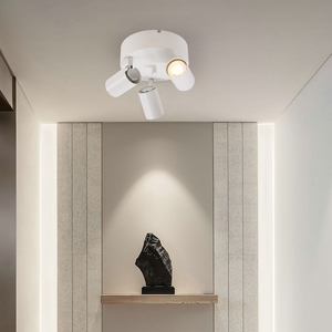 金色北欧射灯led轨道客厅背景墙衣帽间入户玄关过道吸顶导轨射灯