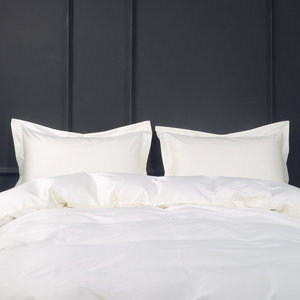 120支埃及长绒棉白色床单四件套纯色高端五星级酒店床上用品定制
