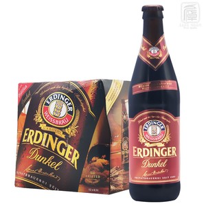德国进口啤酒 ERDINGER艾丁格爱尔丁格黑啤酒500ml*12瓶装白啤酒