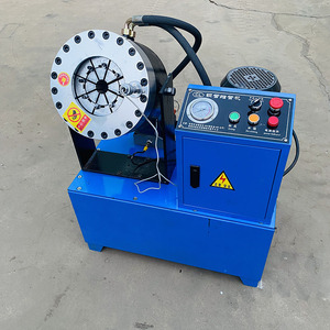 钢管缩管机建筑脚手架小型自动液压油管胶管扣压机大棚锁管缩口机