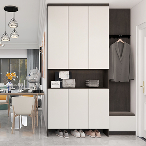 兔宝宝易装鞋柜定制鞋柜入户玄关柜一体大容量组合全屋定制鞋帽柜