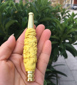 90天然黄杨木雕龙烟嘴过滤器净烟器可拆洗循环型粗烟细烟两用男士淘宝