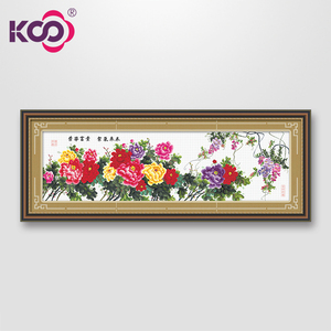 KS十字绣正品专卖客厅新中式国色神韵紫气东来3米大幅画九尺牡丹