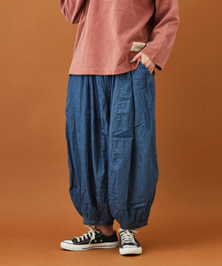 日本代购 拼邮包税 cube sugar宽松牛仔灯笼裤