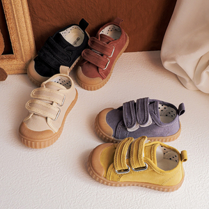 儿童帆布鞋软底宝宝饼干鞋春秋款男童幼儿园室内鞋韩版女小童板鞋