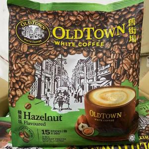 马来西亚产 旧街场白咖啡三合一榛果味速溶咖啡粉570克15条马版