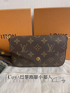 欧洲代购lv女包新款三合一单肩斜挎包felicie strap & go m80091